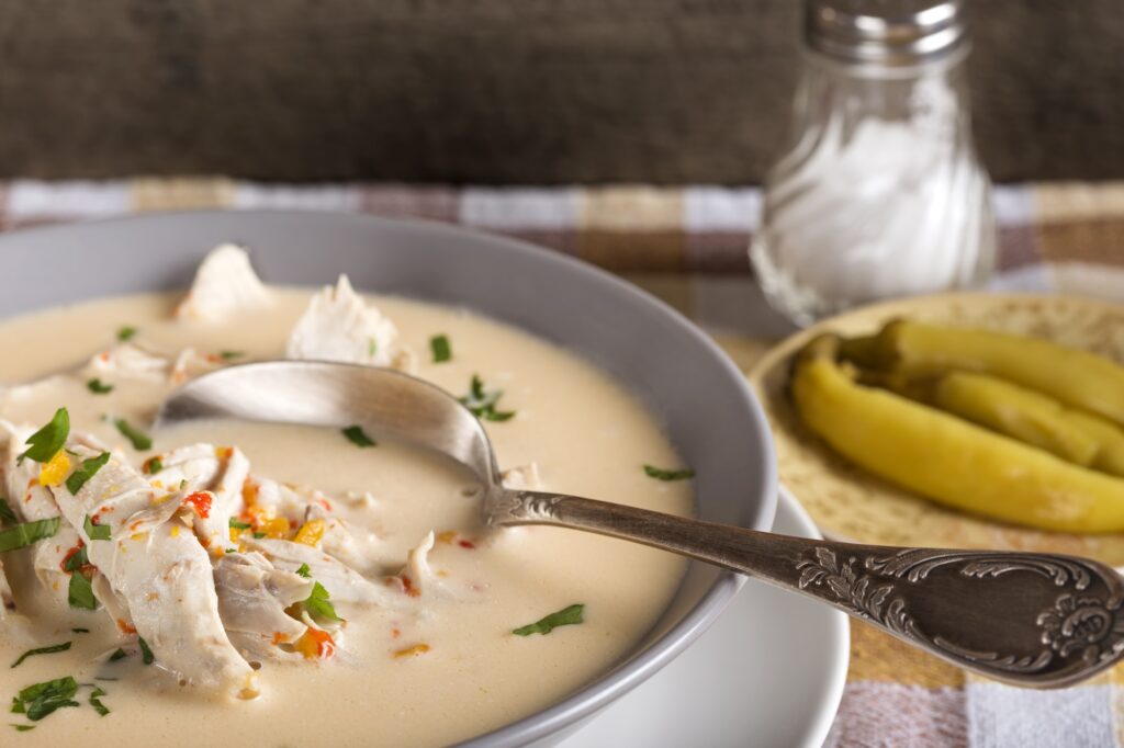 traditional chicken Romanian soup