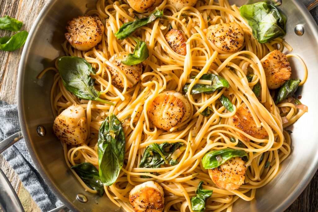 Homemade Italian Scallop Pasta
