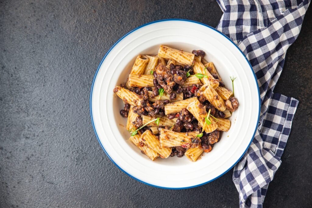 pasta fagioli with beans rigatoni or tortiglioni vegetable meal snack