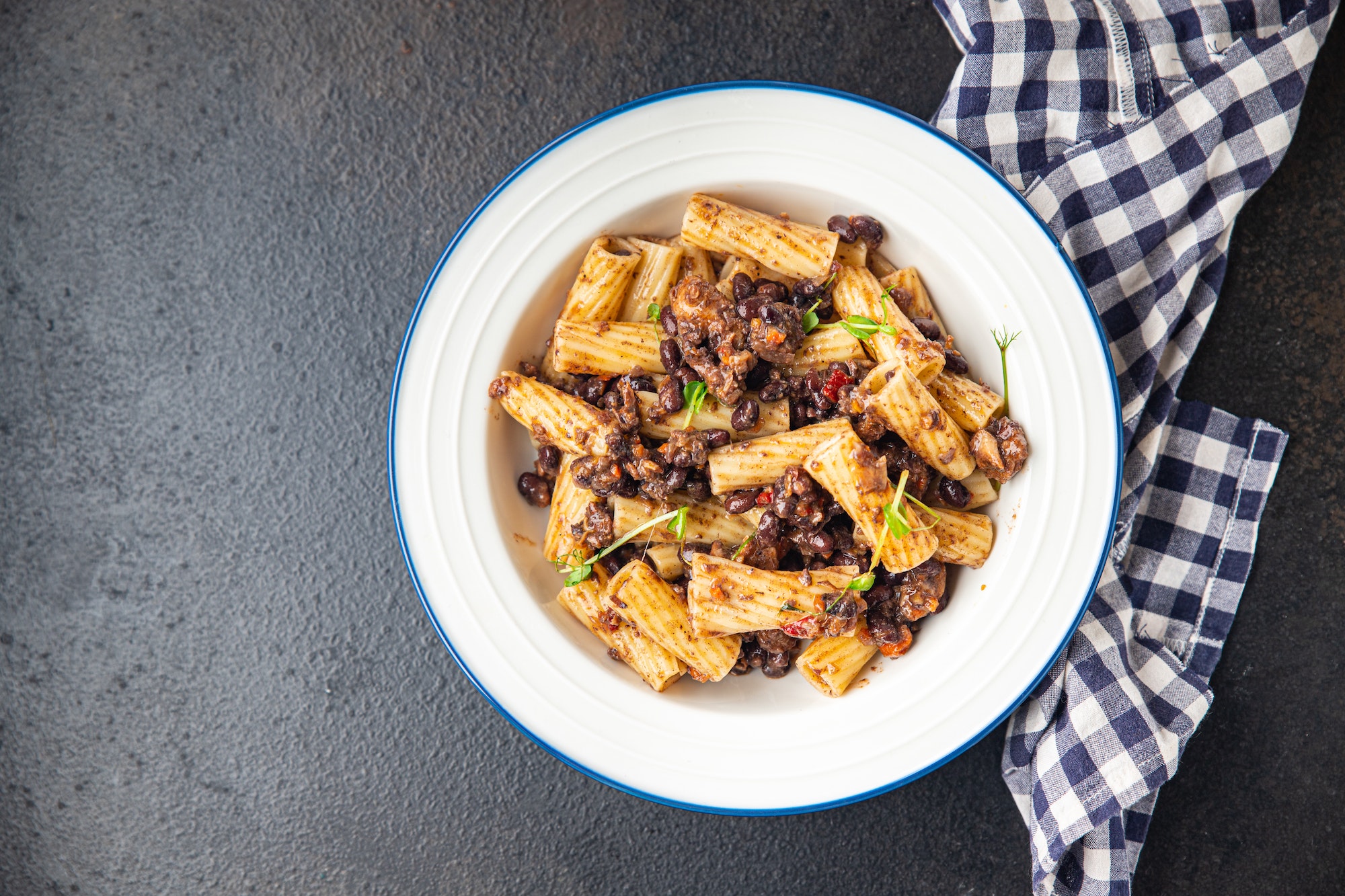 pasta fagioli with beans rigatoni or tortiglioni vegetable meal snack